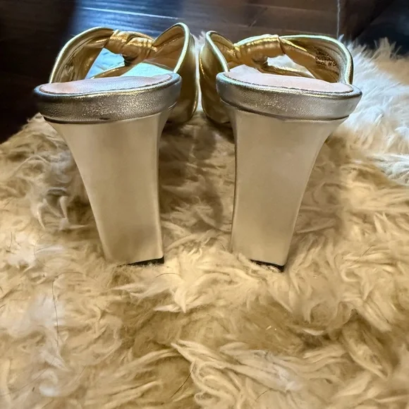 J. Crew Gold and Silver Leather Sandals - Picture 4 of 8